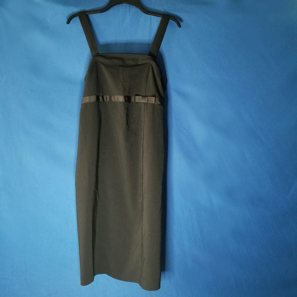Motherhood Maternity Black Dress Features Adjustable Straps For Customizable Fit